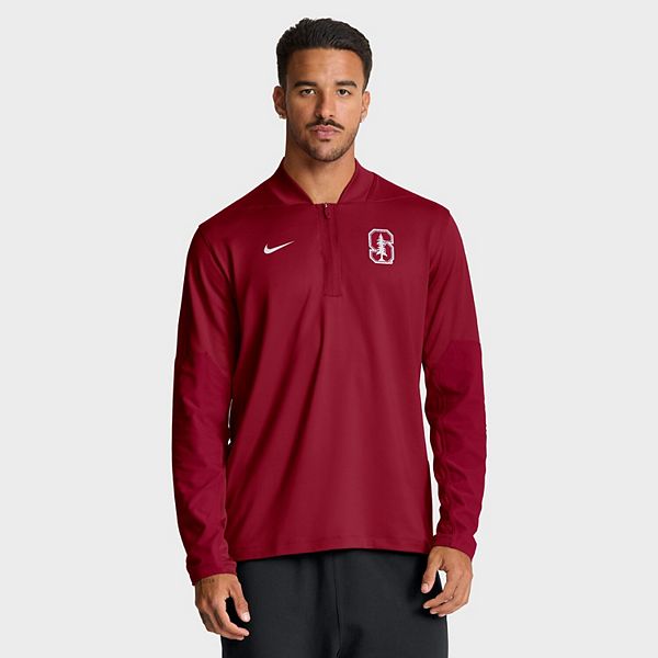 Мужская малиновая толстовка с полумолнией stanford cardinal one goal performance Nike — фото 2