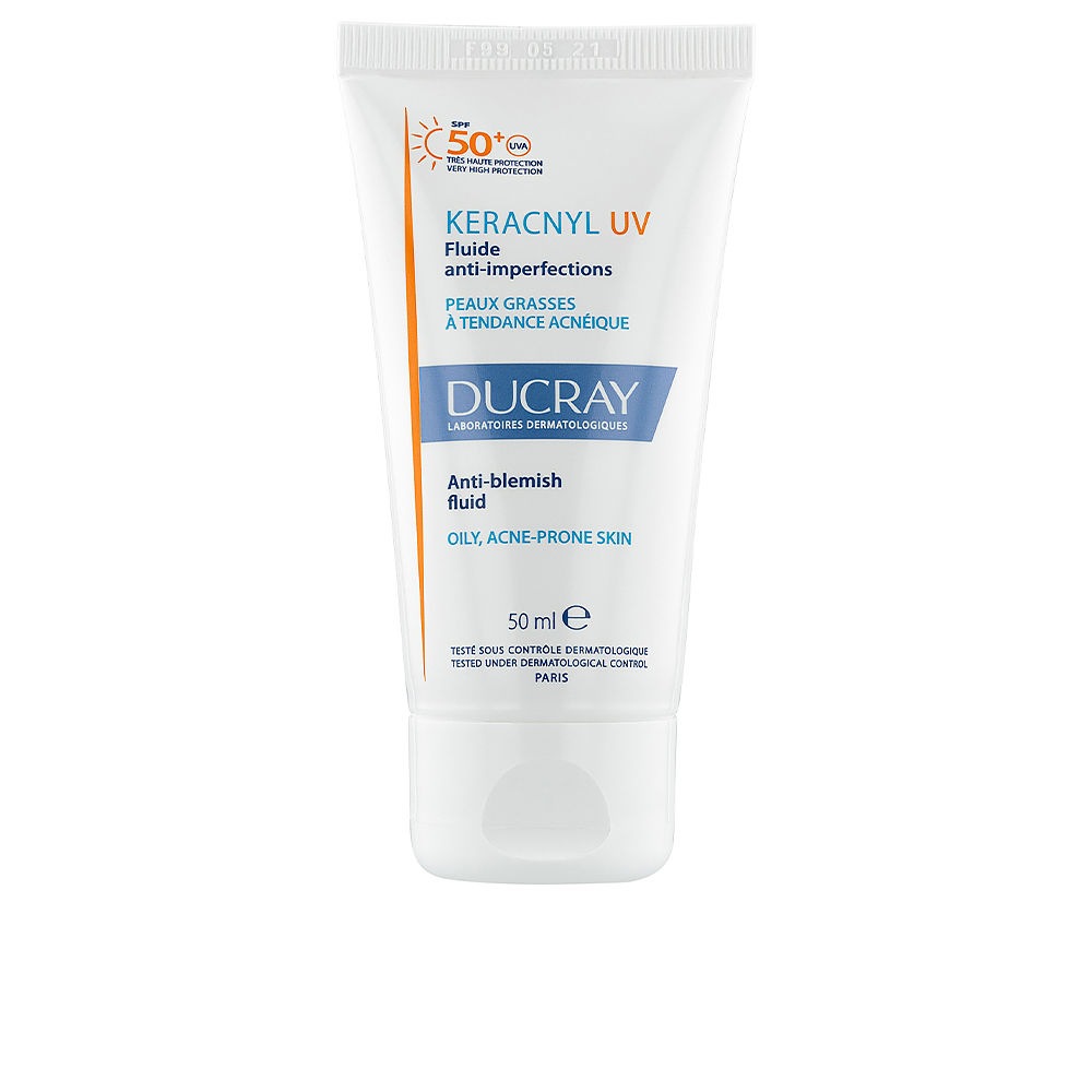 Солнцезащитный крем keracnyl uv-anti-makel-fluid spf50+ Ducray, объем 50 мл