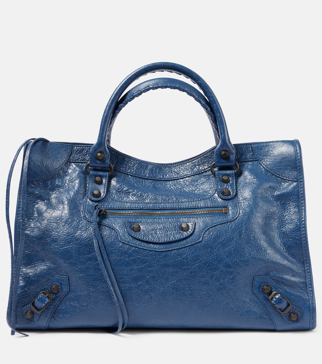 

Городская кожаная сумка-тоут среднего размера Le City Balenciaga, Mineral Blue