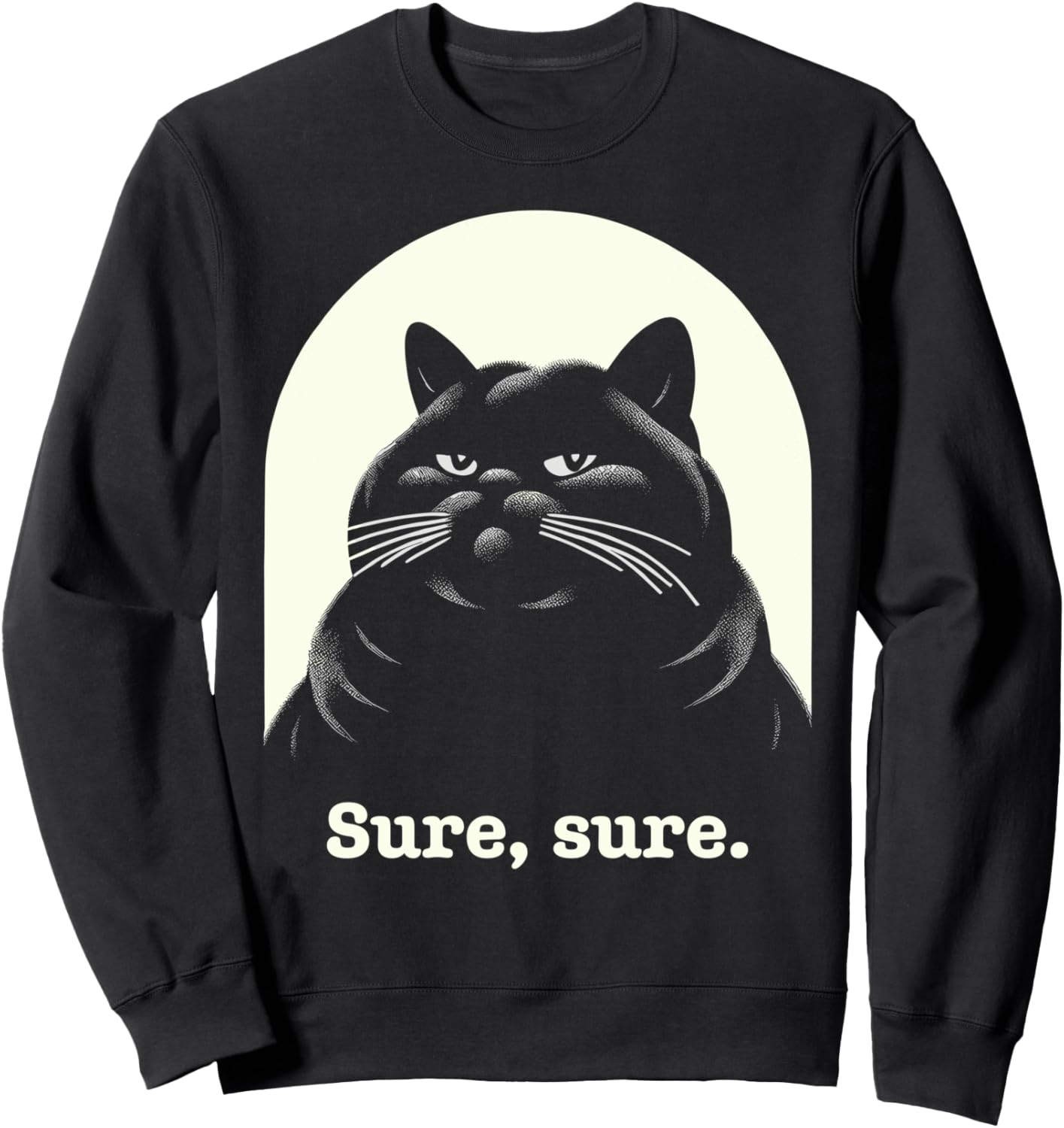 

Раздраженный кот. Конечно, конечно. Саркастический закатывание глаз. Милая толстовка с котом Sarcastic Cats Lovers Humor Cat Meme Kitty Moods, черный