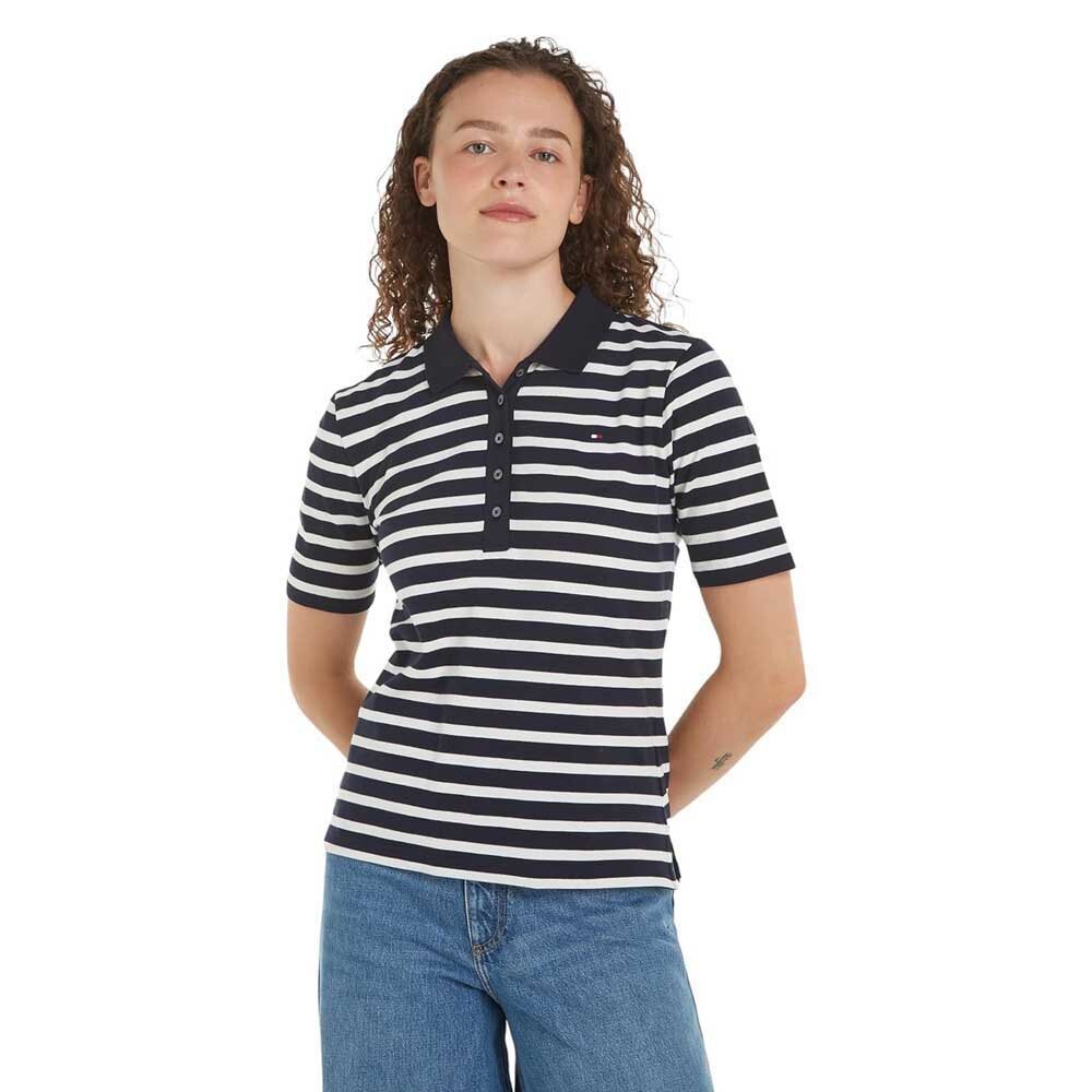 

Поло с коротким рукавом Tommy Hilfiger 1985 Regular Pique Stripe, разноцветный