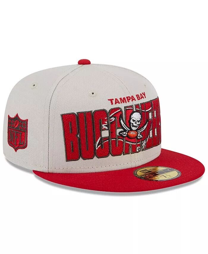 

Мужская бейсболка Stone, Red Tampa Bay Buccaneers, драфт НФЛ 2023, на сцене 59FIFTY, облегающая шляпа New Era