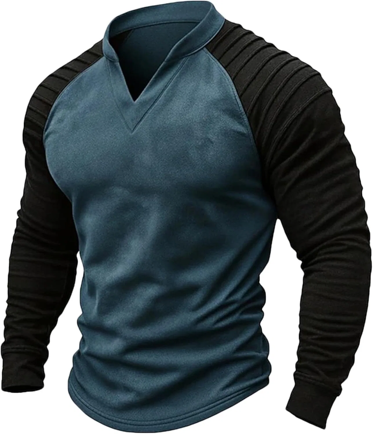 Футболка с длинным рукавом, slim fit, хлопок, Navy