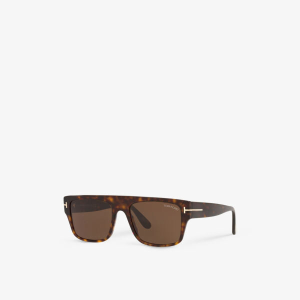 Солнцезащитные очки FT0907 Dunning в квадратной оправе из ацетата ацетата Tom Ford, коричневый — фото 3