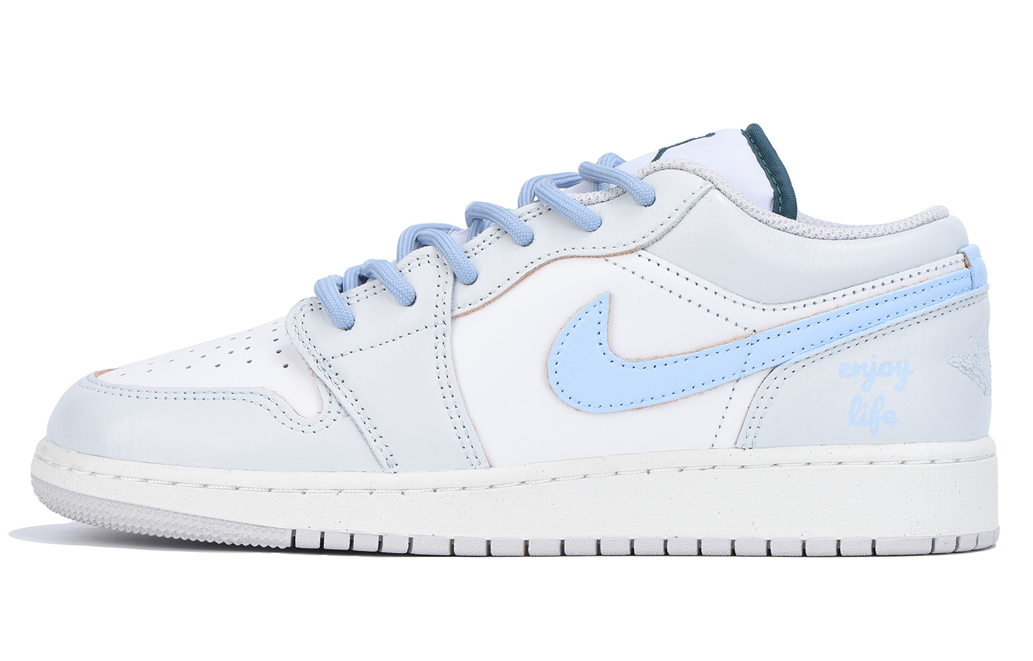 

Jordan Air 1 нескользящие износостойкие низкие детские баскетбольные кроссовки gray blue для подростков