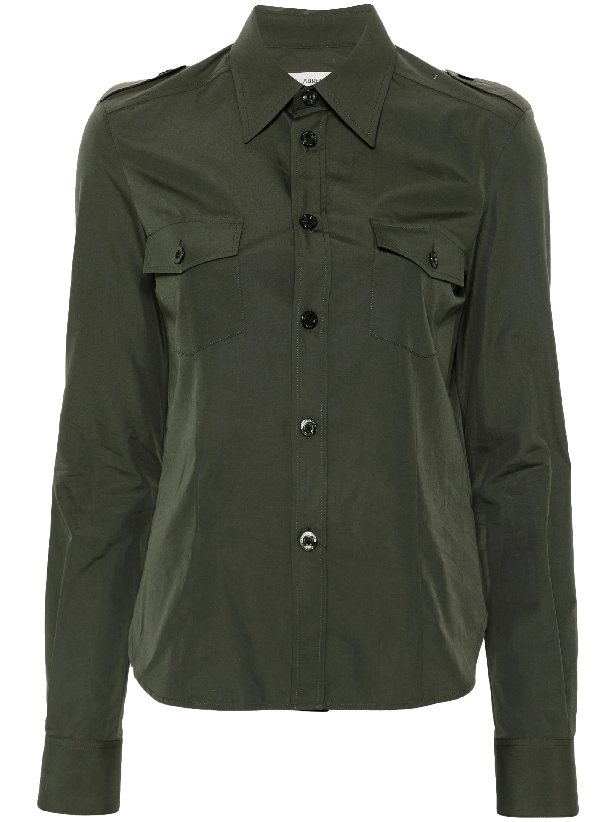 

Рубашка на пуговицах Saint Laurent, зеленый
