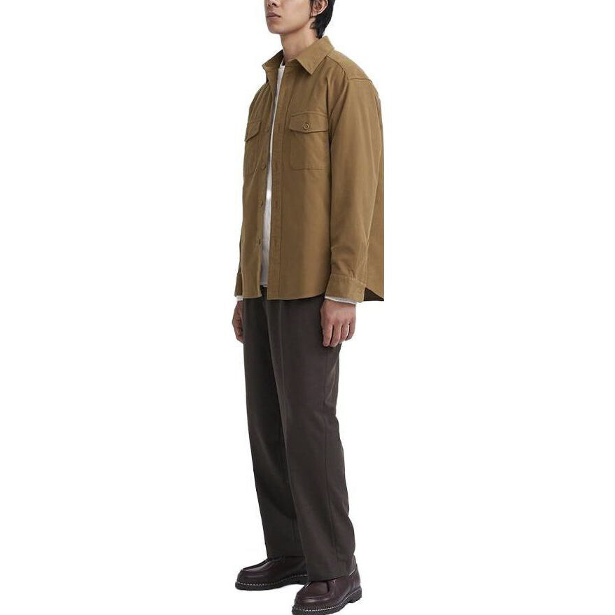 Мужская рубашка UNIQLO, цвет Brown — фото 4