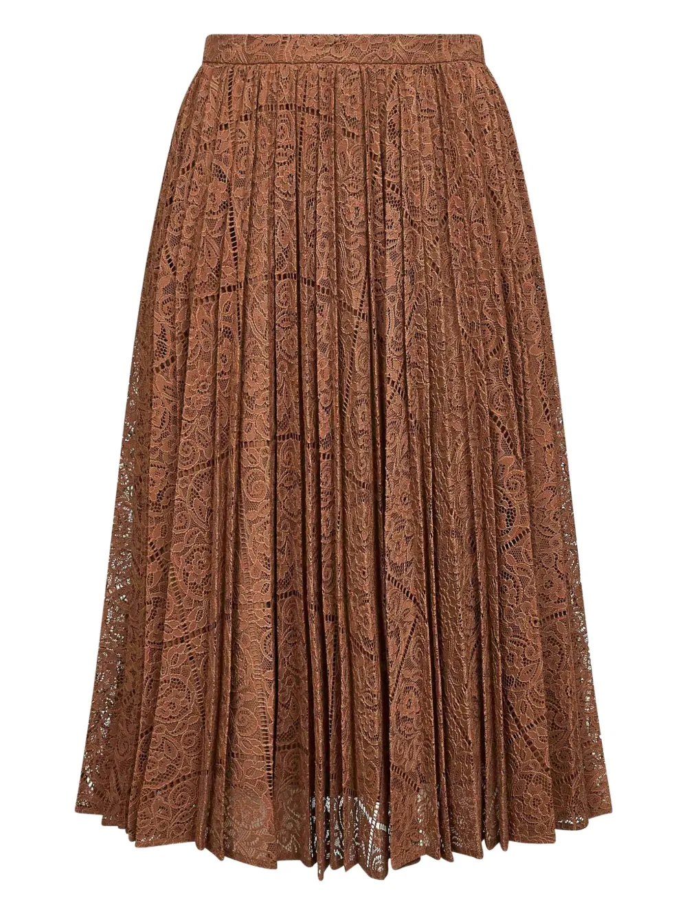 

Кружевная юбка миди Leva со складками MAX MARA, коричневый