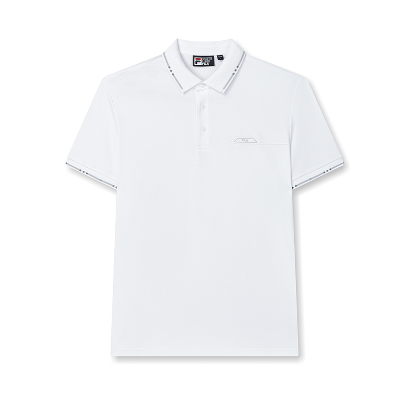 

FILA Поло мужское нефритово-белое Jade White, Белый, FILA Поло мужское нефритово-белое Jade White