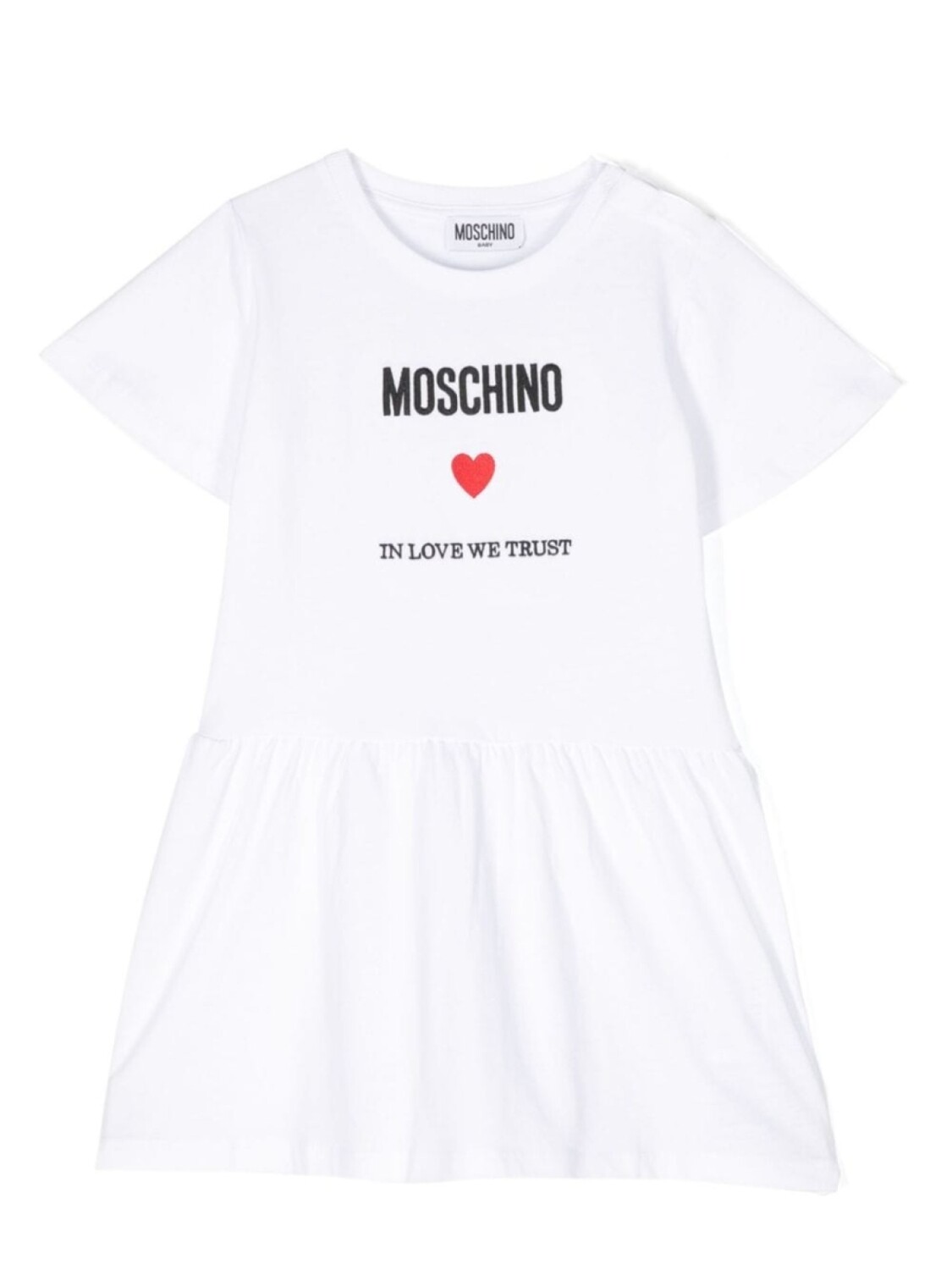 

Moschino Kids платье с вышитым логотипом, белый