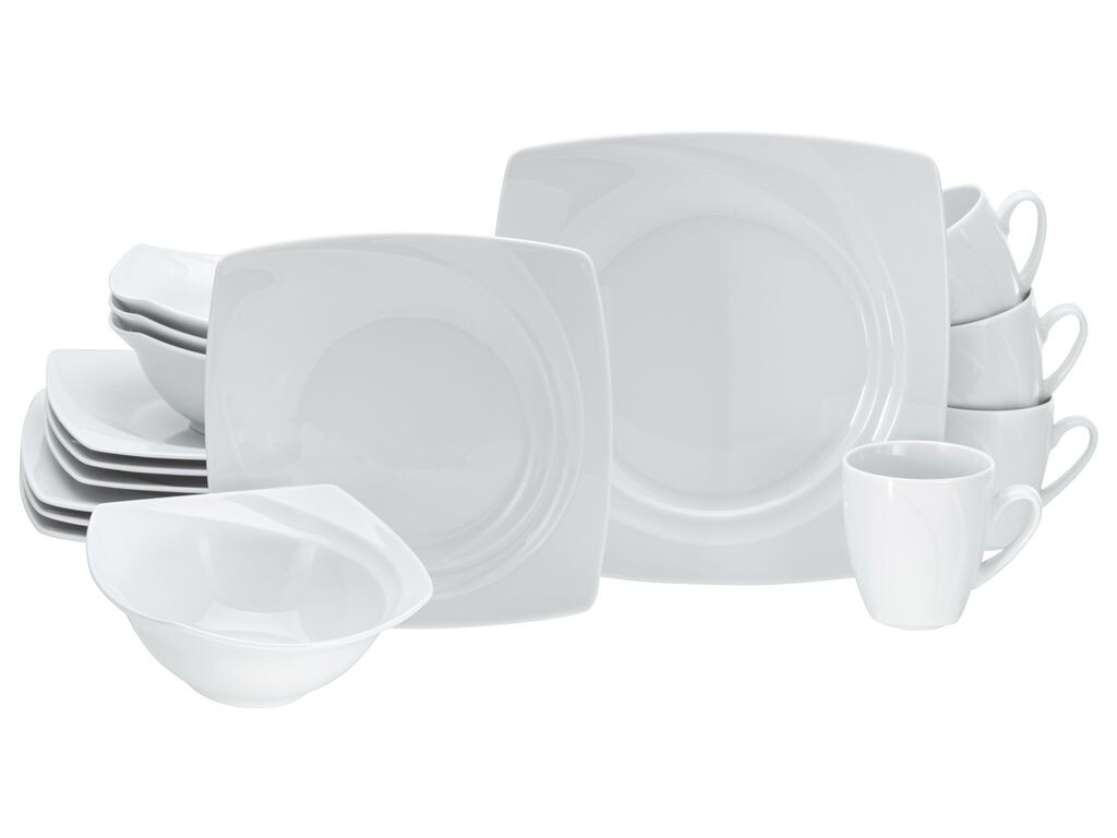

CreaTable, 23872, Celebration White, комбинированный сервиз, 16 предметов, фарфор, белый