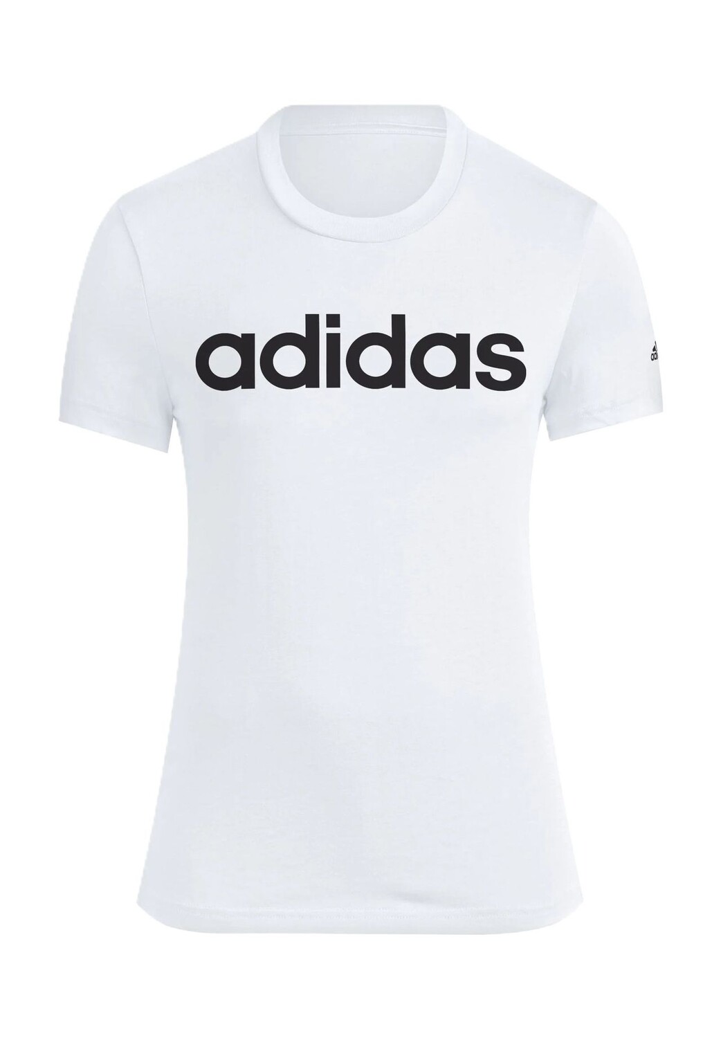 

Футболка, круглый вырез, с логотипом, для женщин Adidas, цвет White/ Black