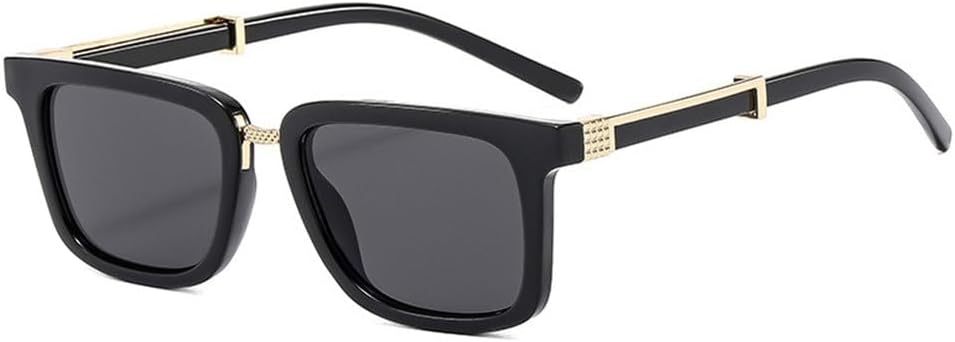 

Мужские солнцезащитные очки в стиле ретро с двухцветным оправой, градиентные, защита от УФ-излучения UV400; женские солнцезащитные очки в стиле панк с леопардовым принтом TYUVIVO, Black Gray