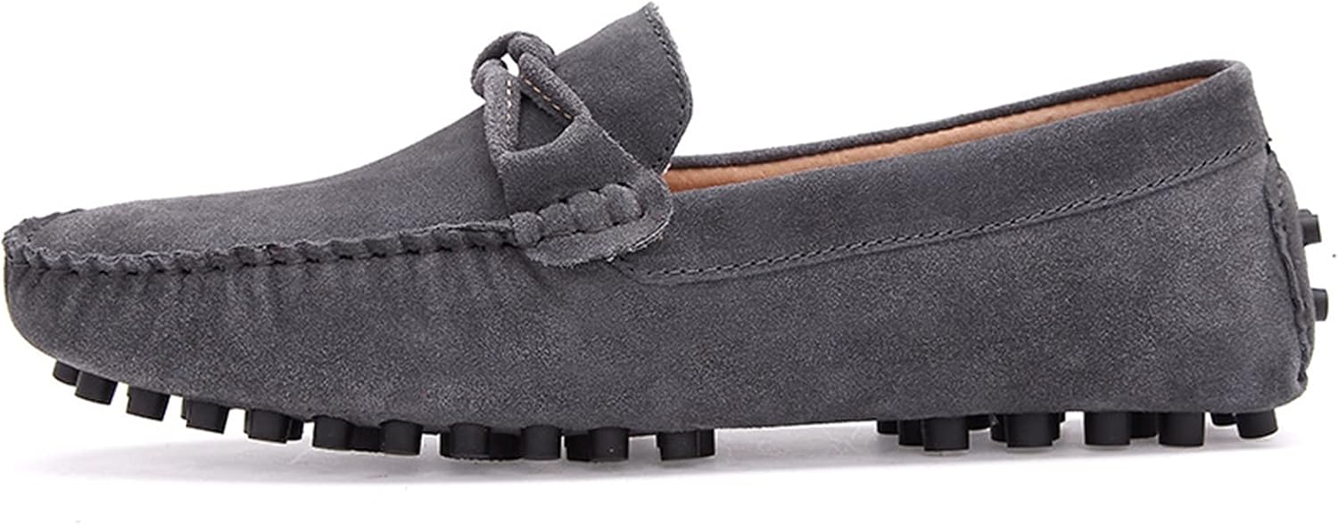 

Мужские туфли-лоферы для мужчин, из натуральной кожи, с круглым носком, декоративной прострочкой, противоскользящей подошвой, плоским каблуком, удобные для вечеринок, модные мокасины (Цвет: темно-синий.5) Wound