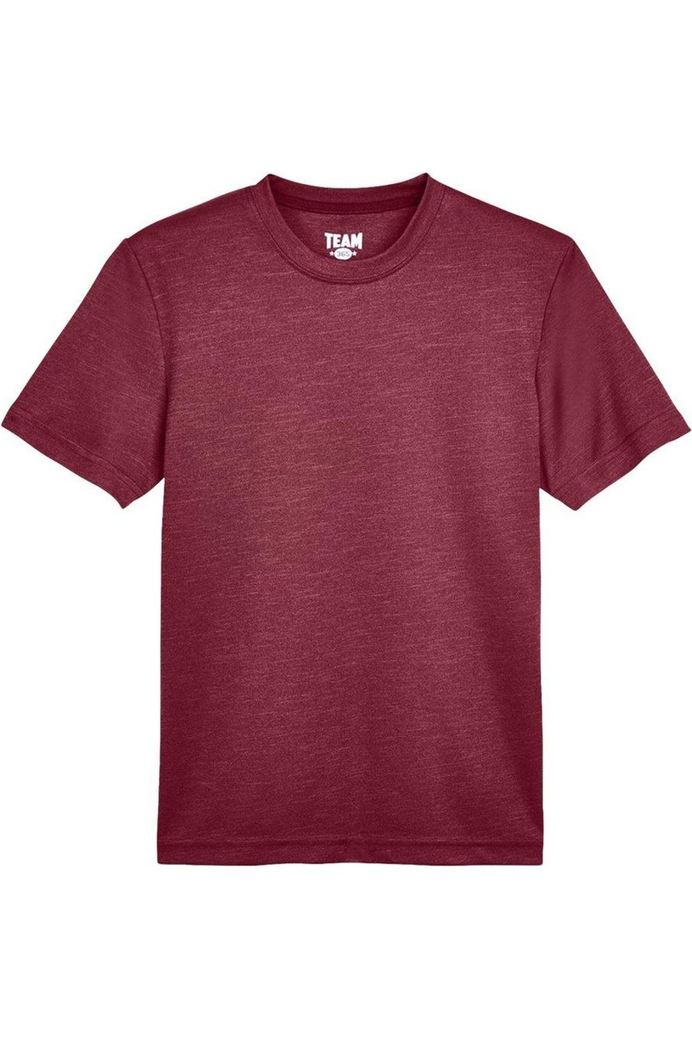 

Детская футболка Team 365 Youth Sonic Heather Performance, sport maroon heather