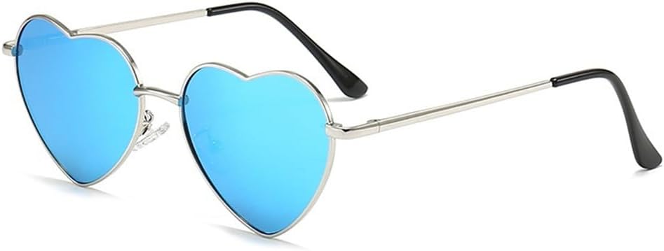 

Солнцезащитные очки в форме сердца для женщин, цветные, из поликарбоната, с пластиковыми линзами, металлической оправой и шарнирным креплением, защита от УФ-излучения UV400 VFDHN, C9