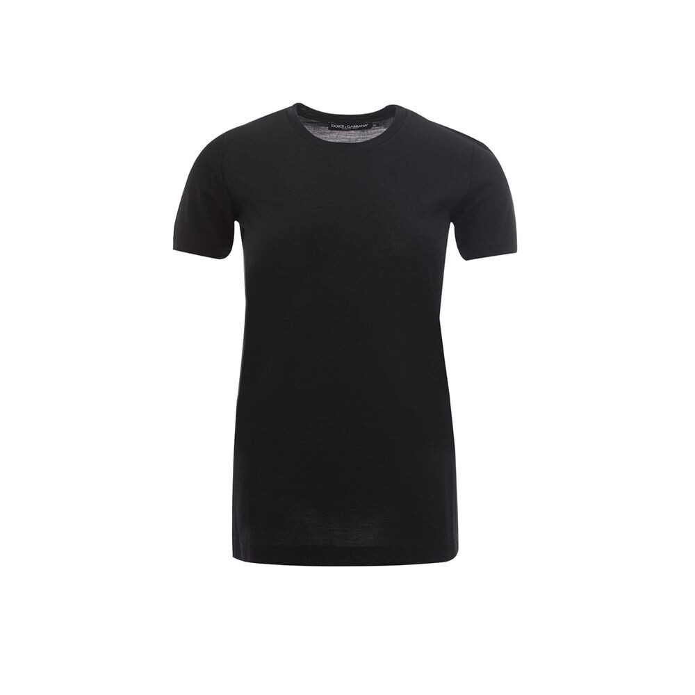

Черные хлопковые топ и футболка Dolce & Gabbana