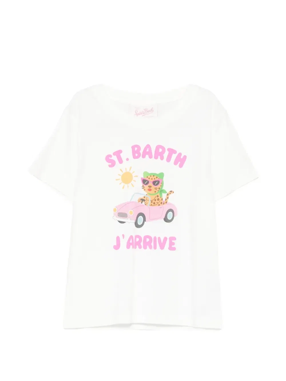 Футболка Elly с короткими рукавами и графическим принтом MC2 Saint Barth Kids, белый