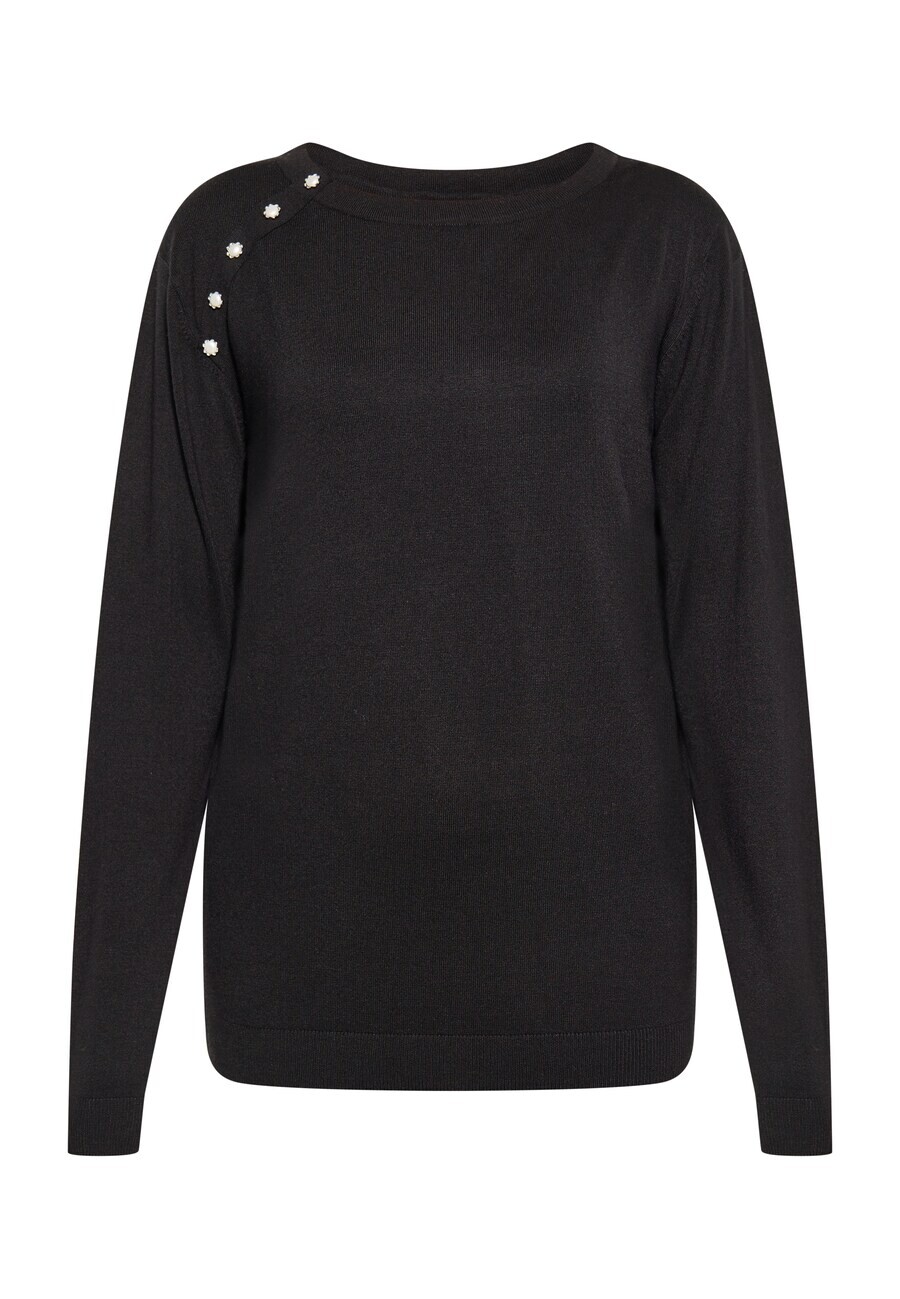 

Тонкий вязаный свитер faina Sweater, черный