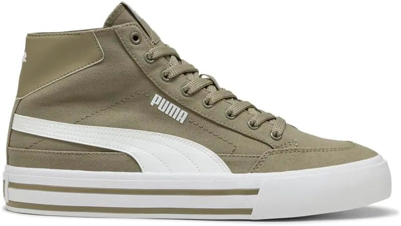 Мужские кроссовки PUMA Court Classic Vulcanized Mid Formstrip с шнуровкой, повседневные - коричневые, коричневый