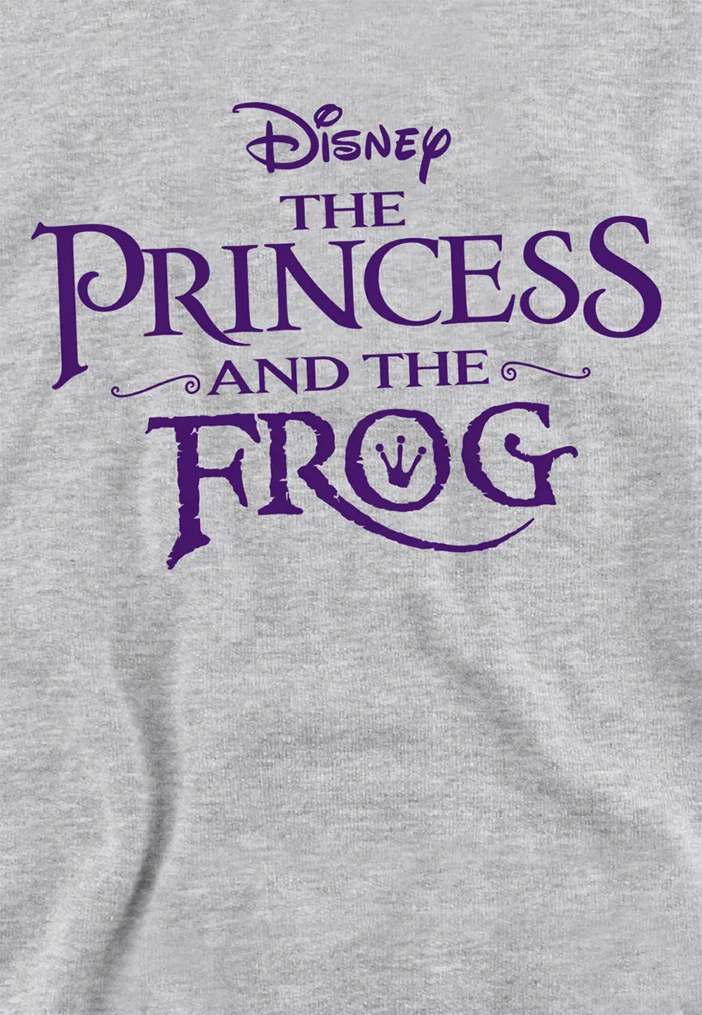 Детский худи с принтом Princess Frog, Disney, серый — фото 2