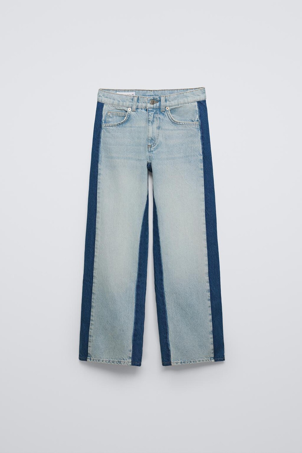 

Широкие джинсы с боковыми полосками ZARA, синий