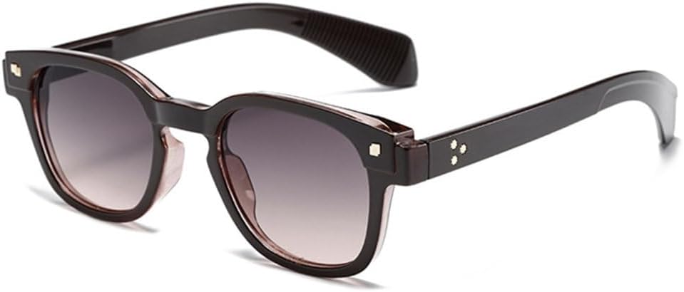 

Ретро солнцезащитные очки для женщин с заклепками, защита от УФ-излучения UV400; модные солнцезащитные очки для мужчин в стиле панк с градиентным переходом цвета MTZJH, Coffee Grey Pink