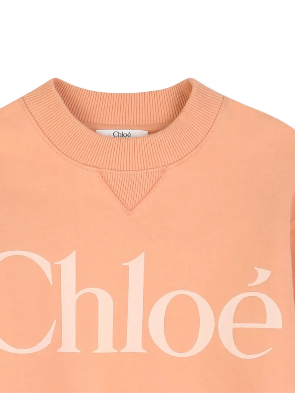 Топ с логотипом Chloé Kids, оранжевый — фото 3