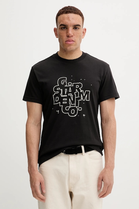 

Хлопковая футболка G-Star, черный