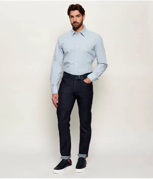 Элегантная рубашка_6_М regular fit Boss Orange, небесно-голубой — фото 2