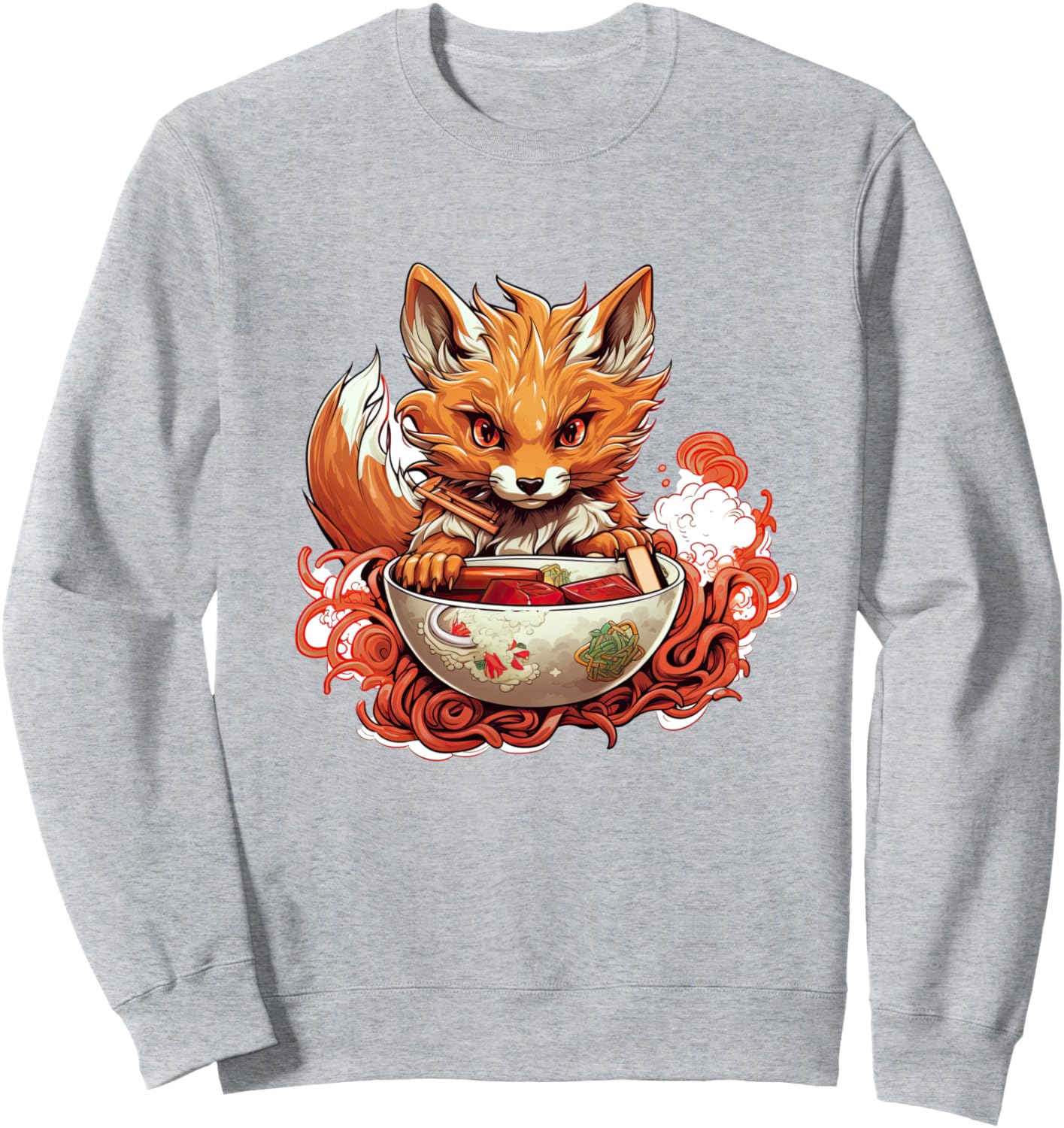 

Толстовка Japanese Ramen Eating Animal Design, серый