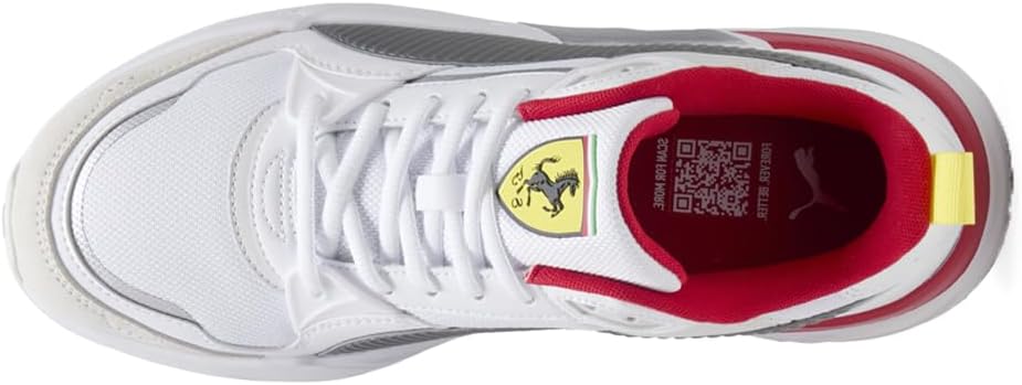 Мужские кроссовки PUMA Scuderia Ferrari Trinity 2 на шнуровке, повседневные - белые — фото 4