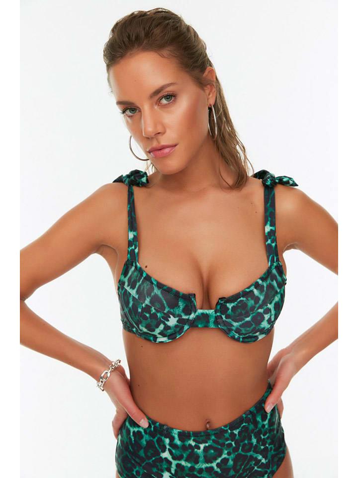 

Верх бикини trendyol, зеленый
