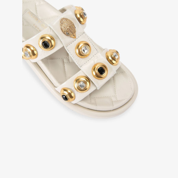 Сандалии  Kurt Geiger London Орсон из кожи с декоративными шипами, белый — фото 3