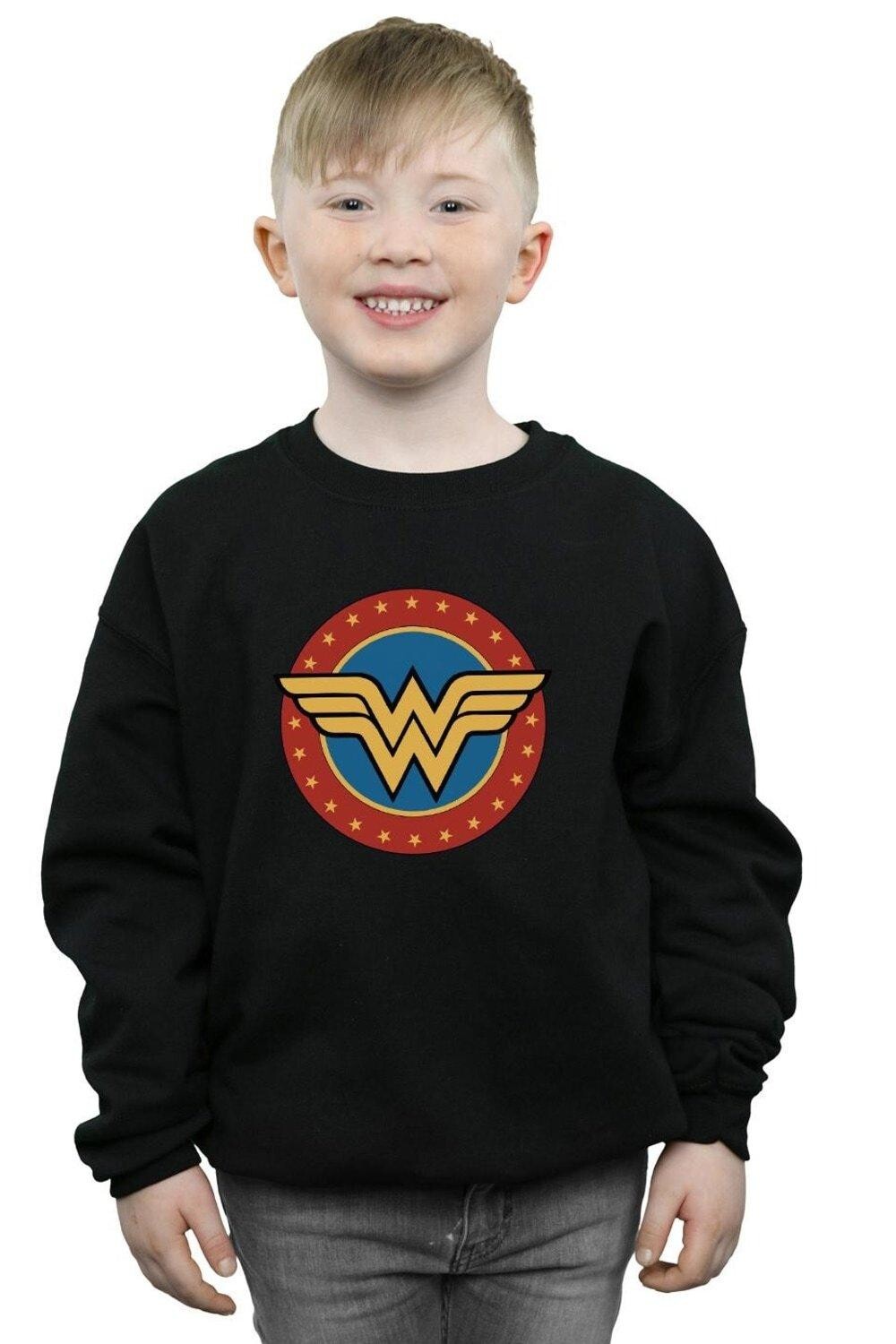 

Толстовка с круглым логотипом Wonder Woman DC Comics, черный