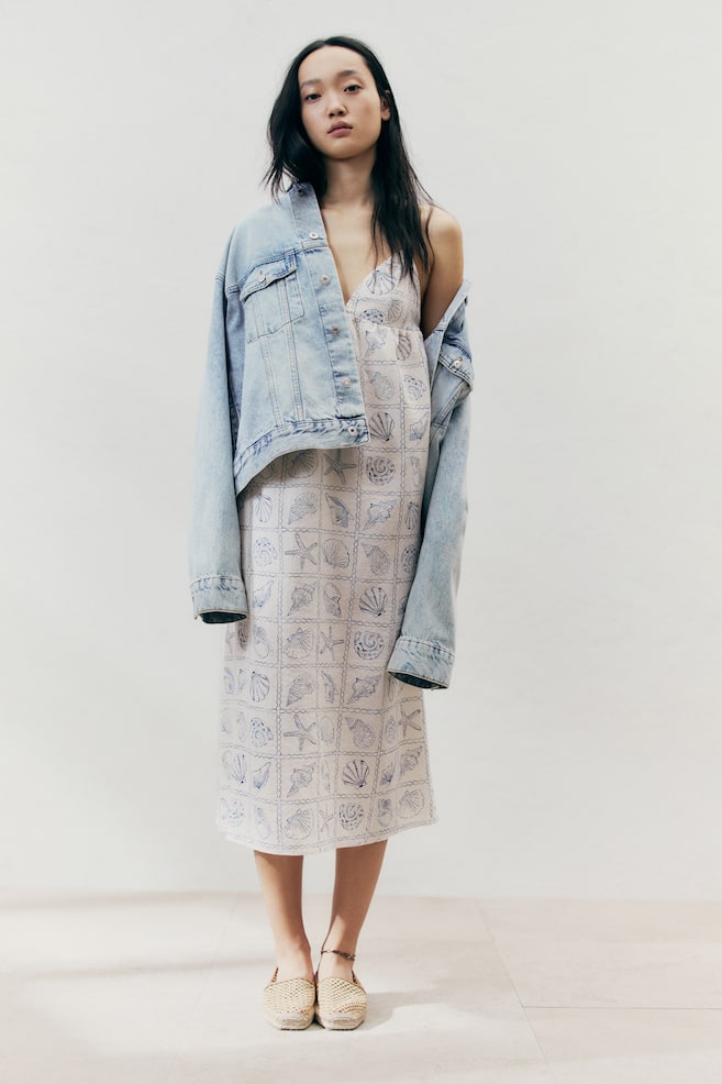 

Платье макси с завязками H&M, мультиколор