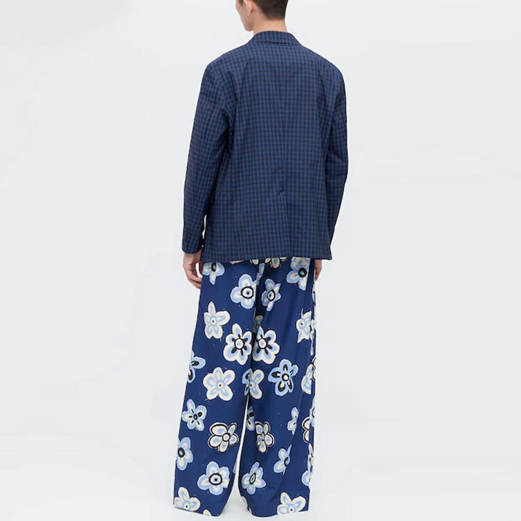Marni Marni Co-Branding Повседневные брюки унисекс темно-синие Uniqlo, темно-синий — фото 4