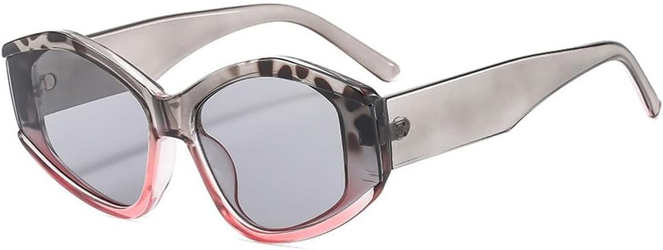 

Модные солнцезащитные очки в толстой оправе для женщин в стиле панк, разноцветные солнцезащитные очки для женщин, стильные очки для активного отдыха с защитой от УФ-излучения UV400 TKKTLLT, Graypink-gray