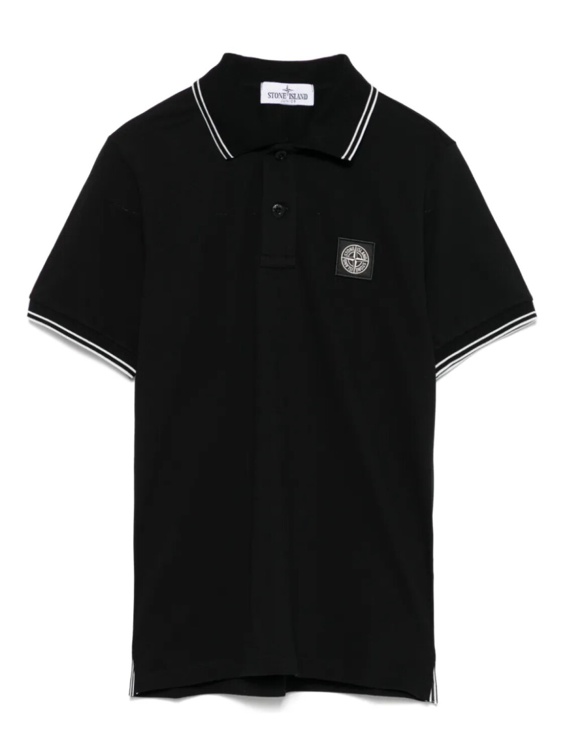 

Stone Island Junior рубашка поло с нашивкой Compass, черный