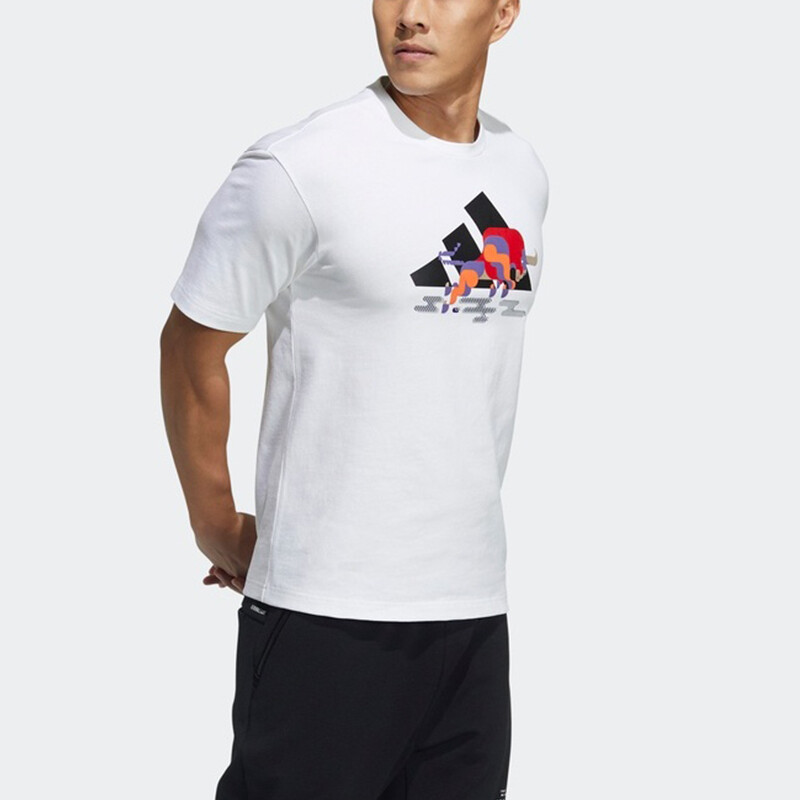 Коллекция CNY Футболка мужская белая Adidas, белый — фото 4
