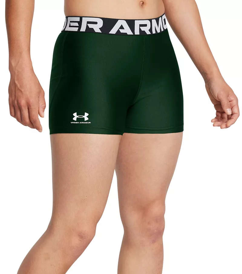 

Женские укороченные шорты Under Armour HeatGear 3 дюйма, цвет Forest Green
