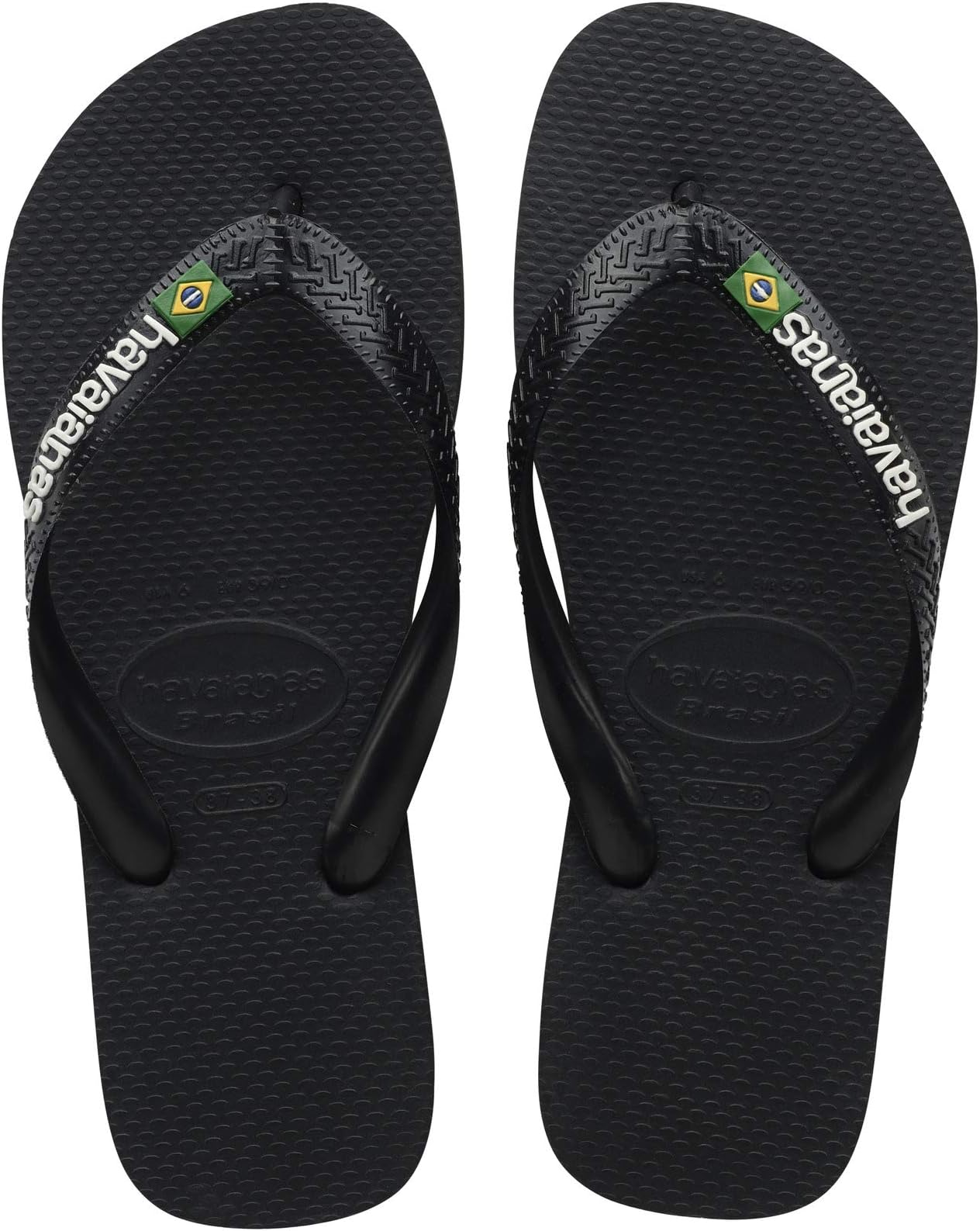 Шлепанцы Brazil Logo Unisex Flip Flops Havaianas, цвет Black/Black