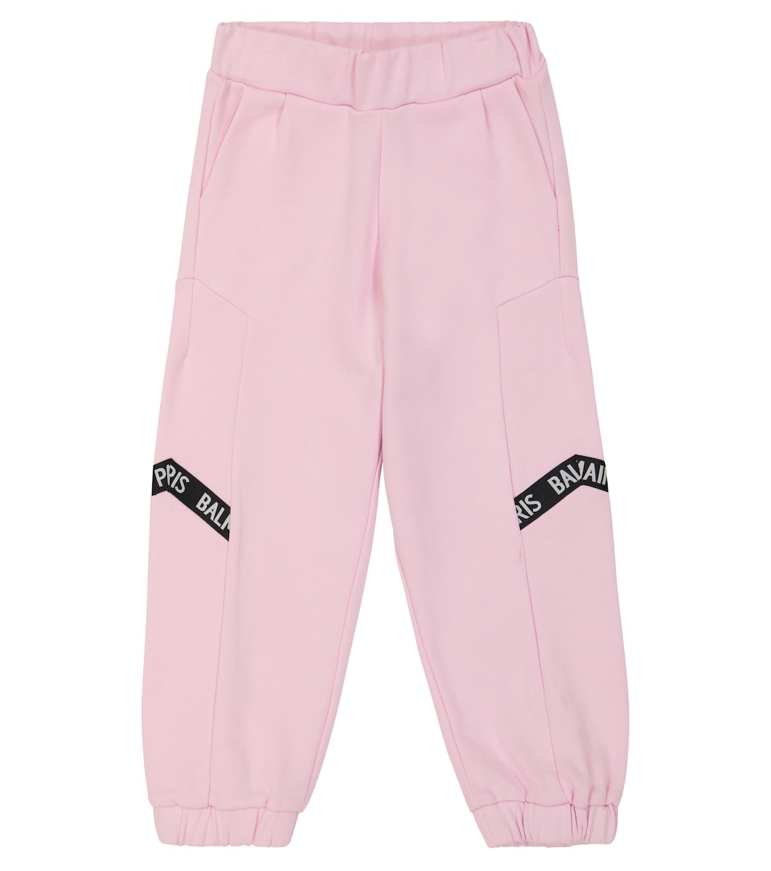 

Хлопковые спортивные брюки с логотипом Balmain Kids, Rosa Chiaro