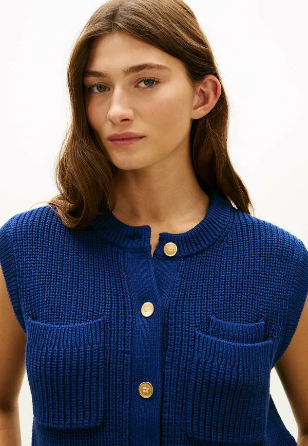 Кардиган с золотистыми пуговицами Tommy Hilfiger, Preppy Navy — фото 4