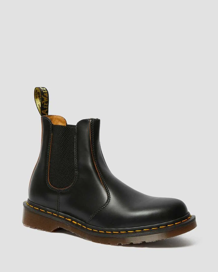 2976 Винтажные ботинки челси, изготовленные в Англии Dr Martens, черный