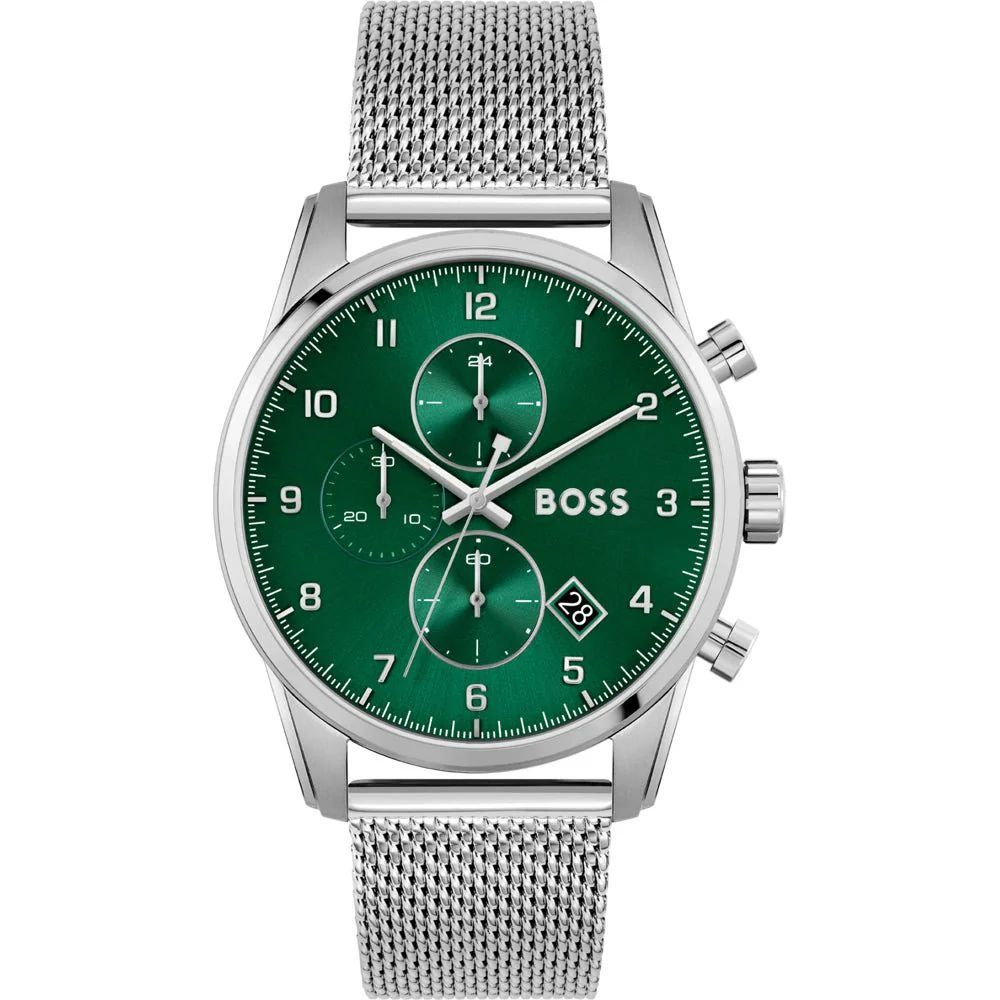 

Серебряные часы из нержавеющей стали Hugo Boss