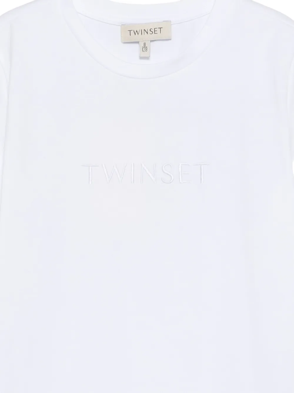 Футболка с короткими рукавами и тиснением Twinset Kids, белый — фото 3