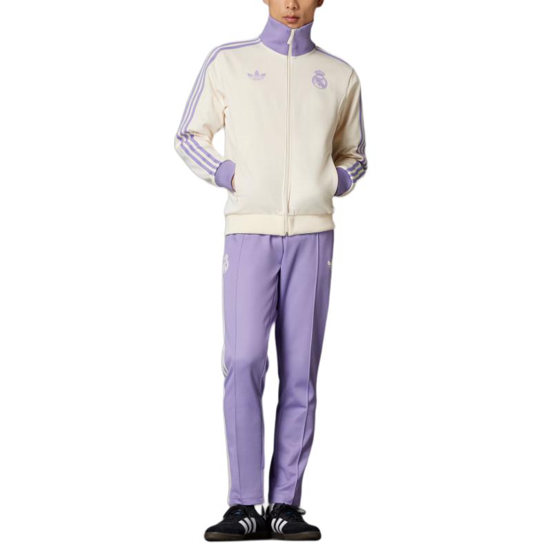 Adidas Real Madrid CF OG Track Top Adidas Originals, Чудесный белый/Волшебный светло-фиолетовый — фото 3