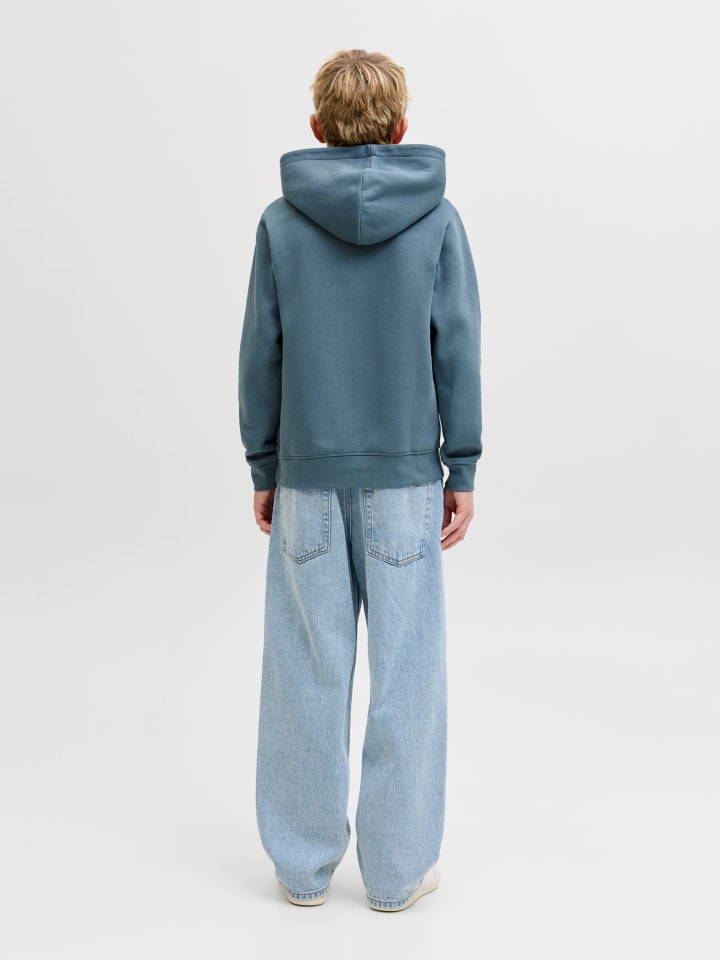 JACK & JONES Junior Толстовка с капюшоном JJESOHO SWEAT HOOD JNR в цвете «синий мираж» — фото 4