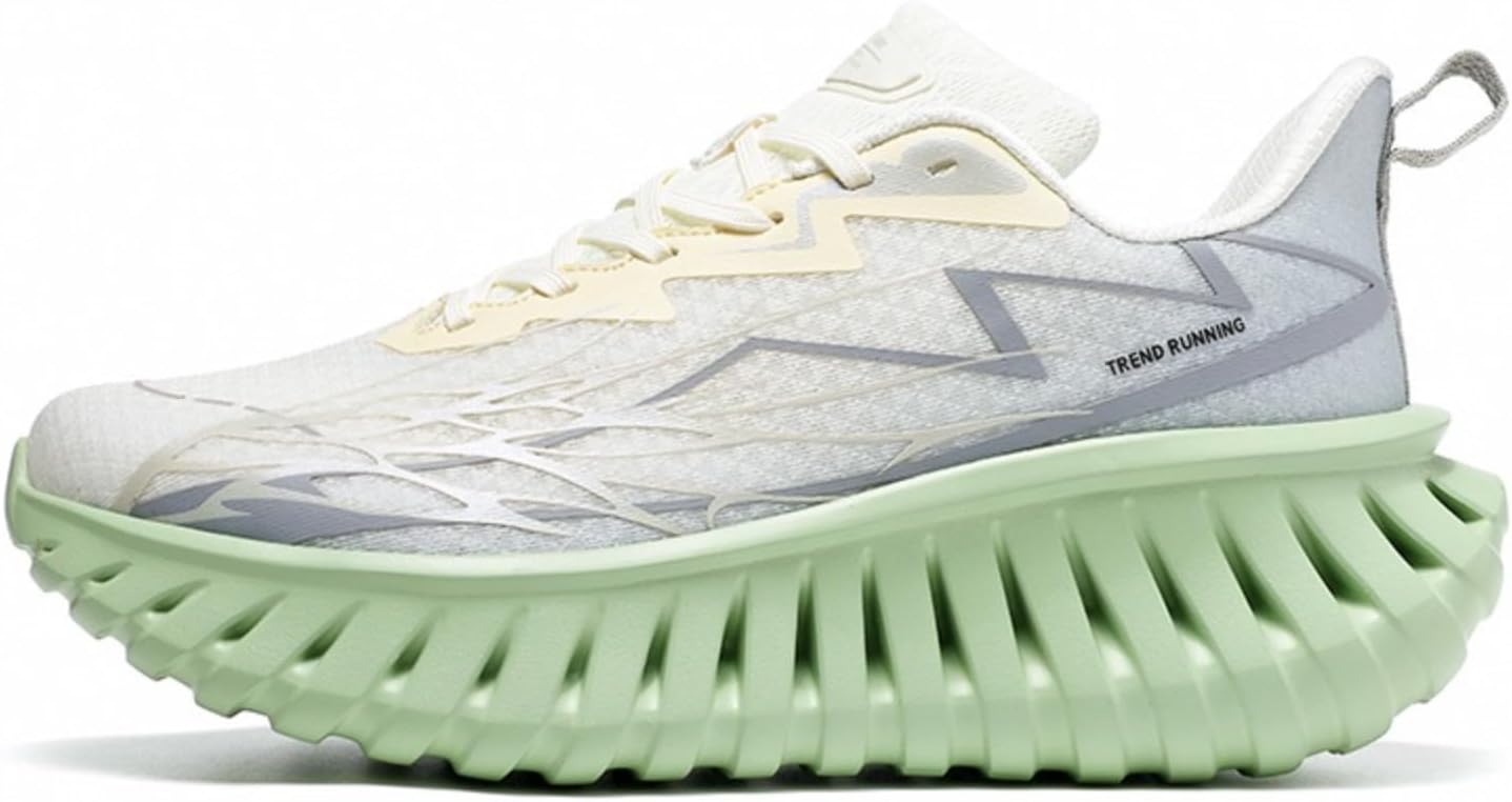 

Дышащие кроссовки с сеткой и шнуровкой для бега по дорогам для мужчин, легкие, с нескользящей подошвой, массивной платформой, повседневные, для улицы, трейла, спортзала, фитнеса, ходьбы и тренировок Netehadi, бежевый